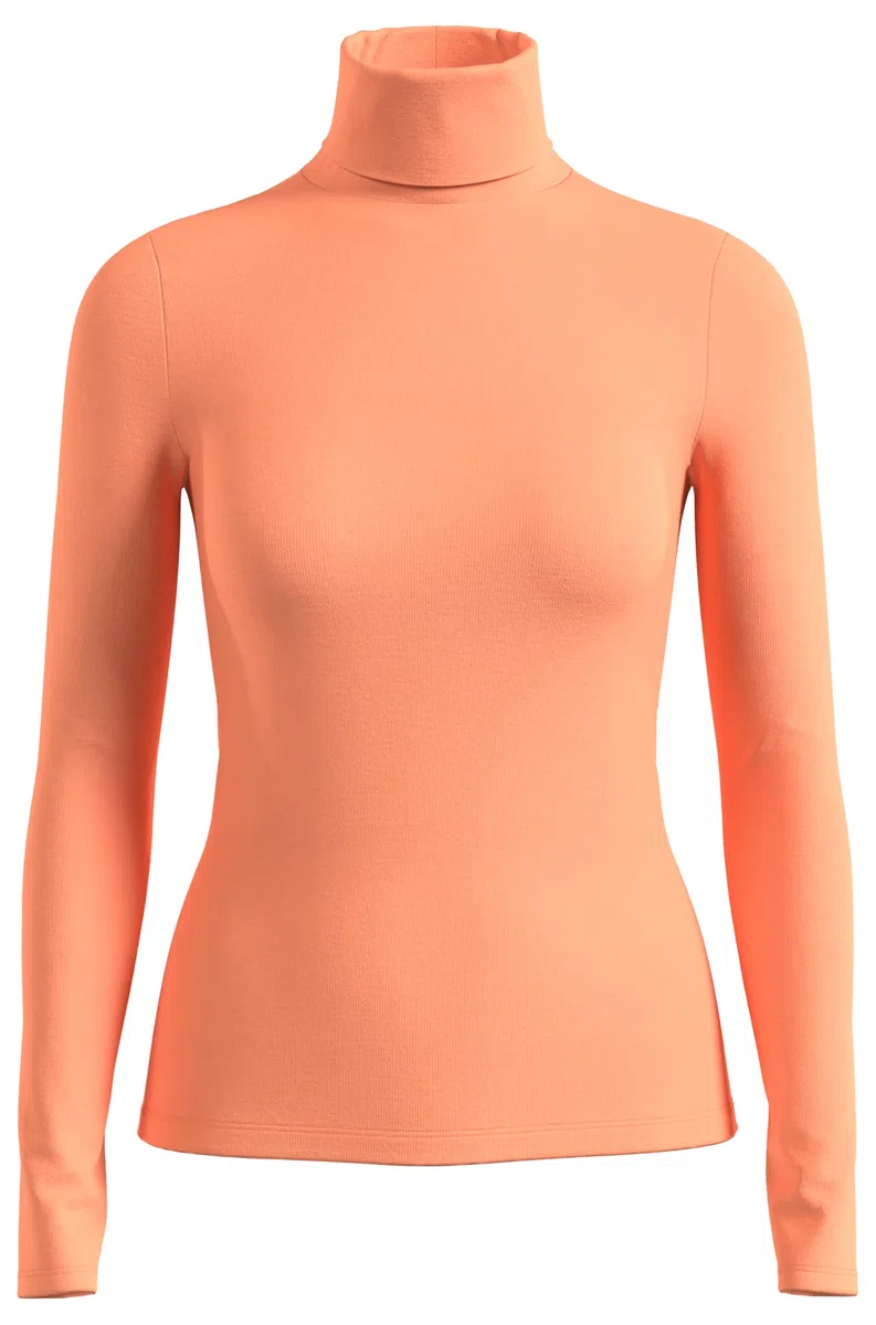 s.Oliver Damen Elastisches Langarmshirt mit Rollkragen Longsleeve mit Turtleneck