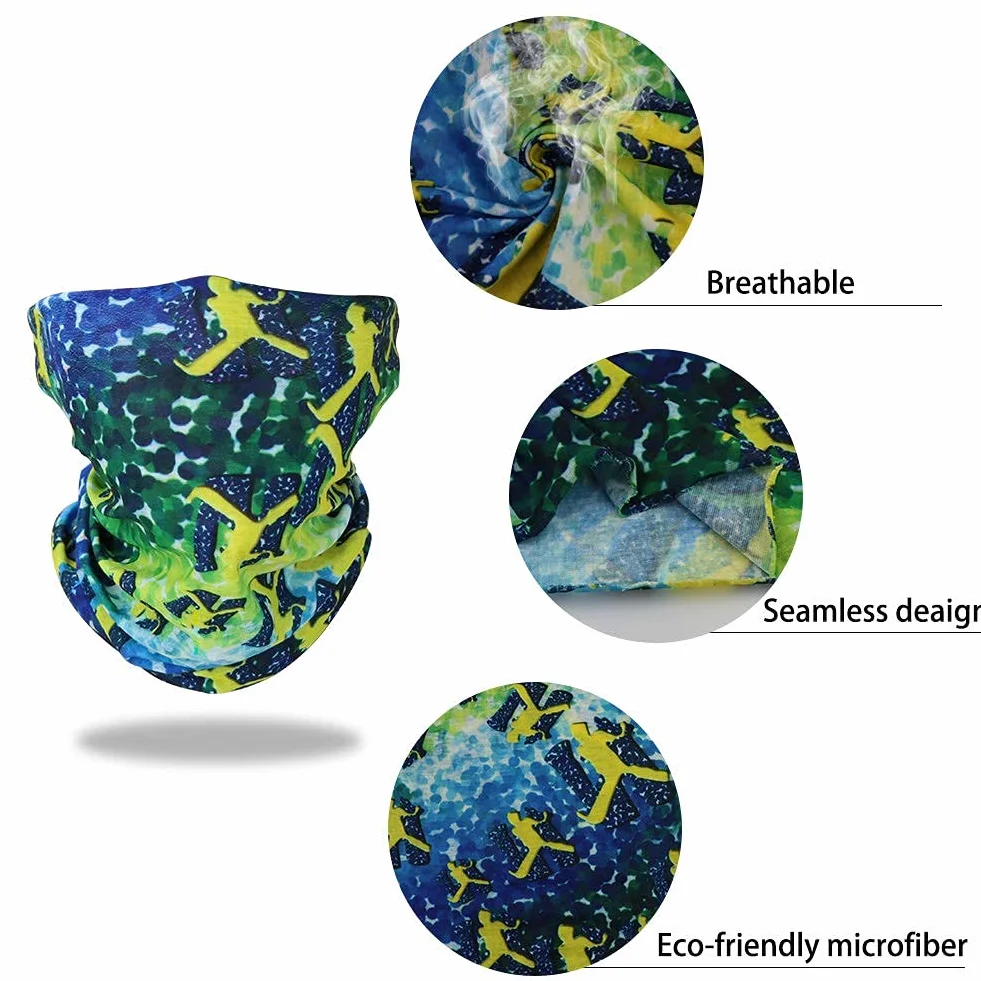 Multifunktionstuch Gesichtsmaske Bandanas Multifunktionstuch Schal, Kopftuch Stirnband,Motorrad Halstuch Kopfbedeckung UV Residenz für Yoga Laufen Wandern Motorradfahren