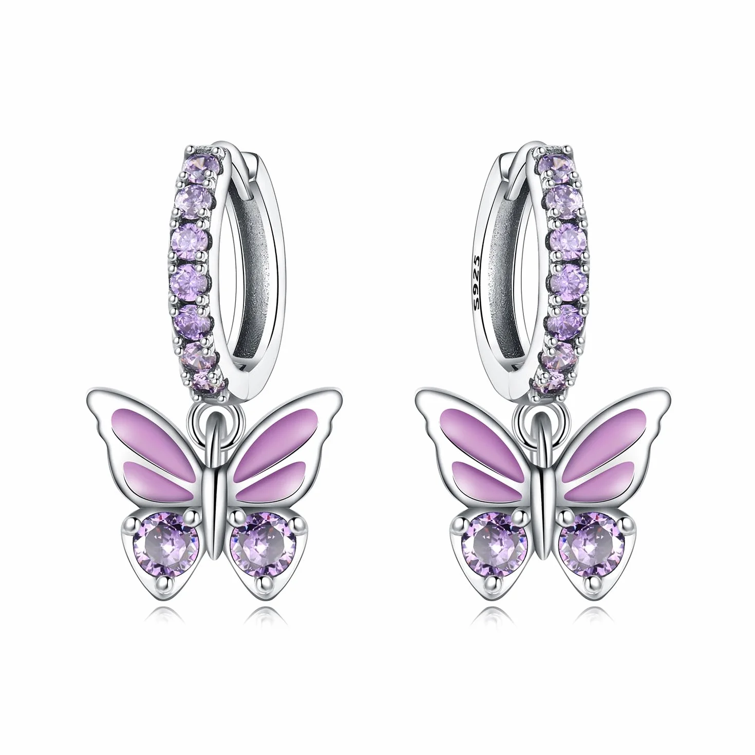 Ohrringe Silber 925 Hängend Zirkonia Ohrringe Earrings Ohrhänger Silber 925 Baumelnde Ohrringe Silber Ohrringe Damen 925 Hängeohrringe für Damen Geschenk für Frauen Freundin Mama