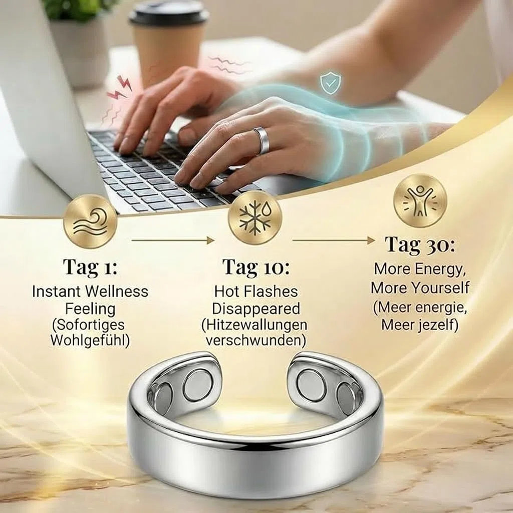 Ringe Abnehmen Magnetringe Damen Akupressurring für Frauen,verbessert den Schlaf,Stress und gleicht Emotionen aus&Hormonelle Balance
