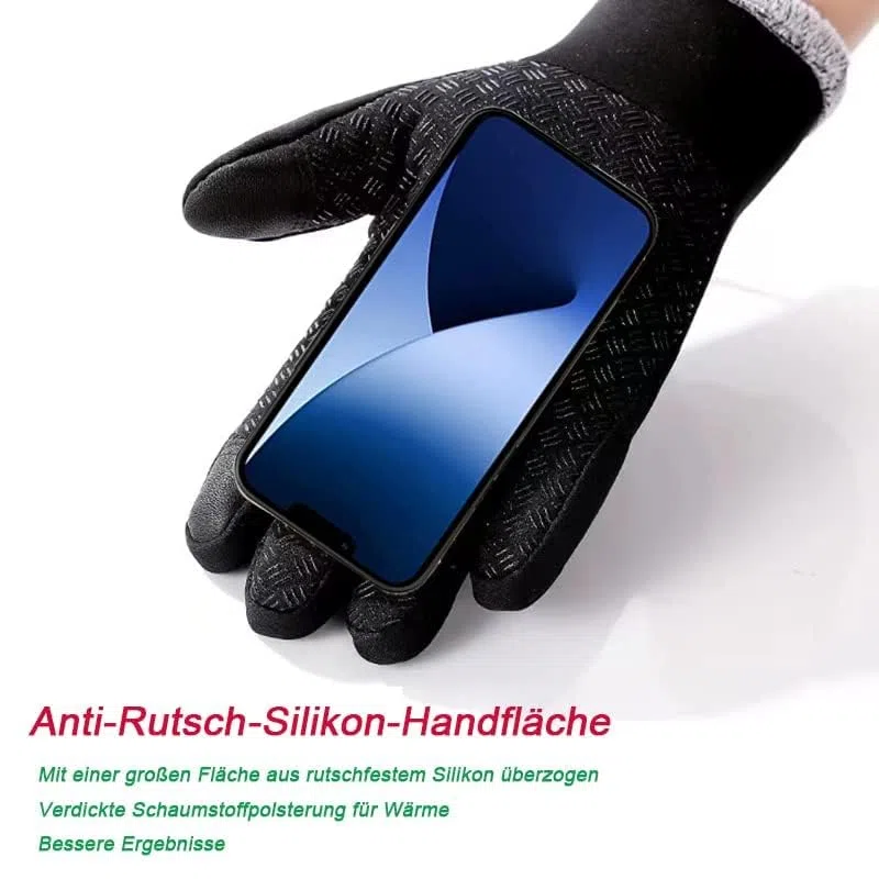 PCFING Winter Handschuhe Damen, Unisex Touchscreen Warm Handschuhe, Wasserdicht, Winddicht & rutschfest-L