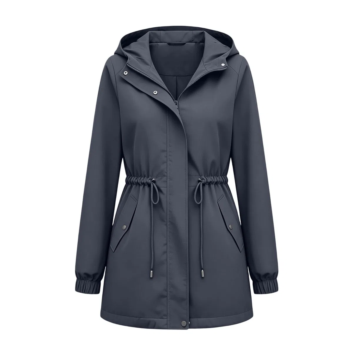 Damen Regenjacke Wasserdicht Übergangsjacke Outdoor Herbstjacke Motorrad Jacke Einfarbige Oberteil Casual Sportjacke Windjacke Leicht Windjacke Dünn Windbreaker