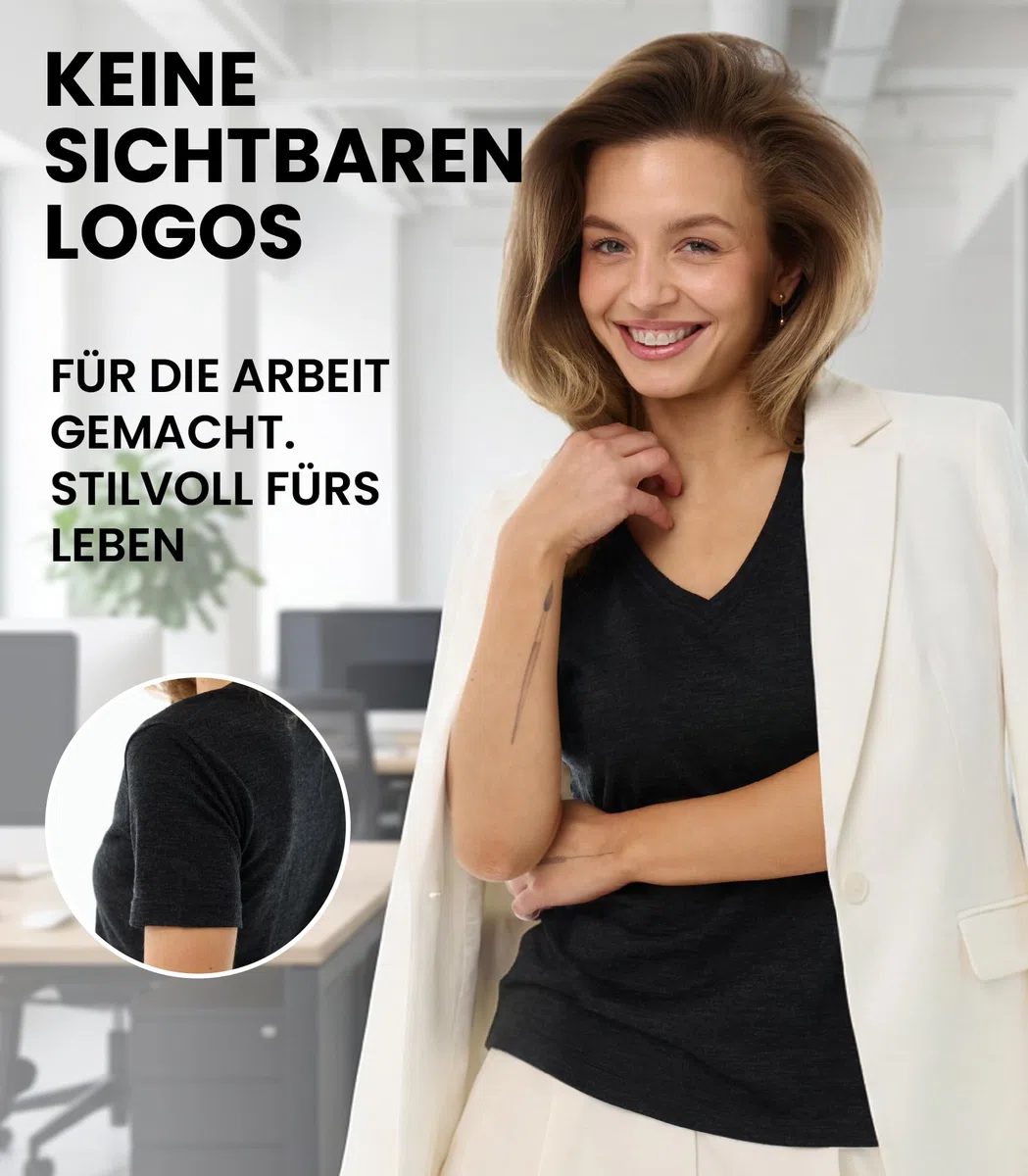 Merino.tech 100% Merino Shirt Damen Wandern - Merinowolle Tshirt Damen Kurzarm - Sport Thermo Unterhemd - Natürlich Weich Unterwäsche (Medium, Royal Fuchsia Crewneck)