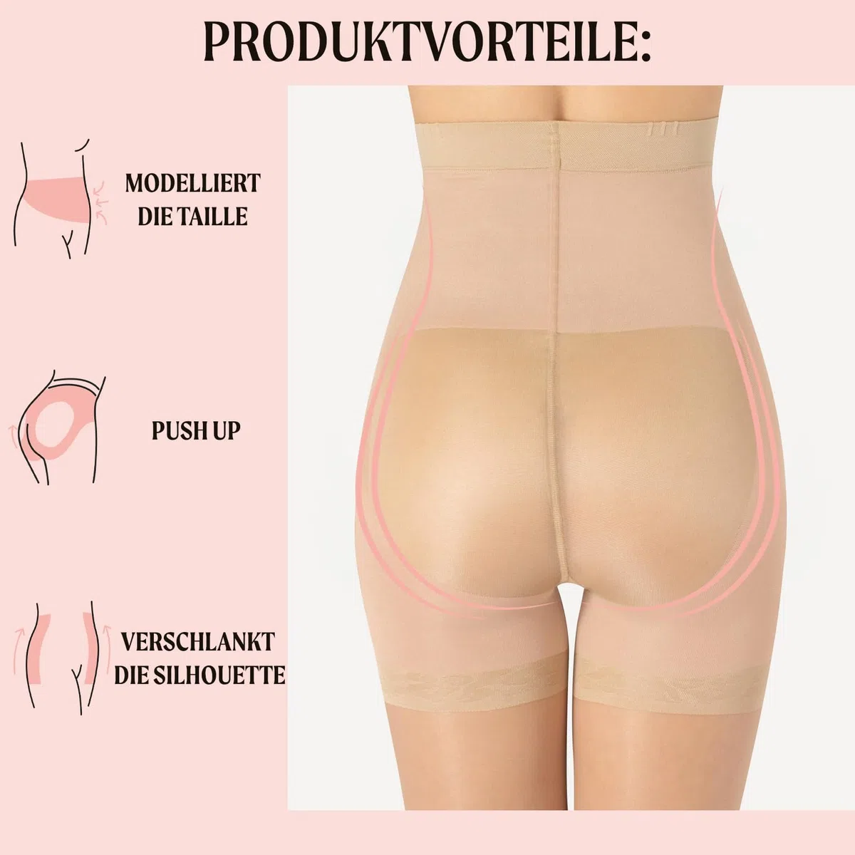 CALZITALY Figurformende Strumpfhosen Damen Push Up und Shaper 20 DEN