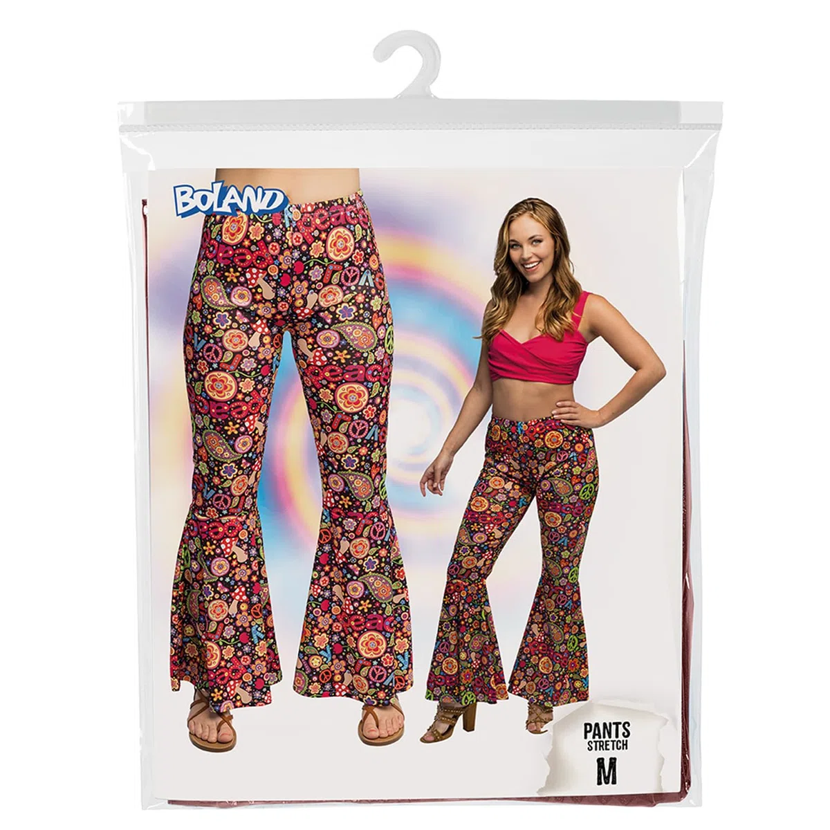 Boland Herren Schlaghose Flower Power Schlaghosen Flower Power (1er Pack)