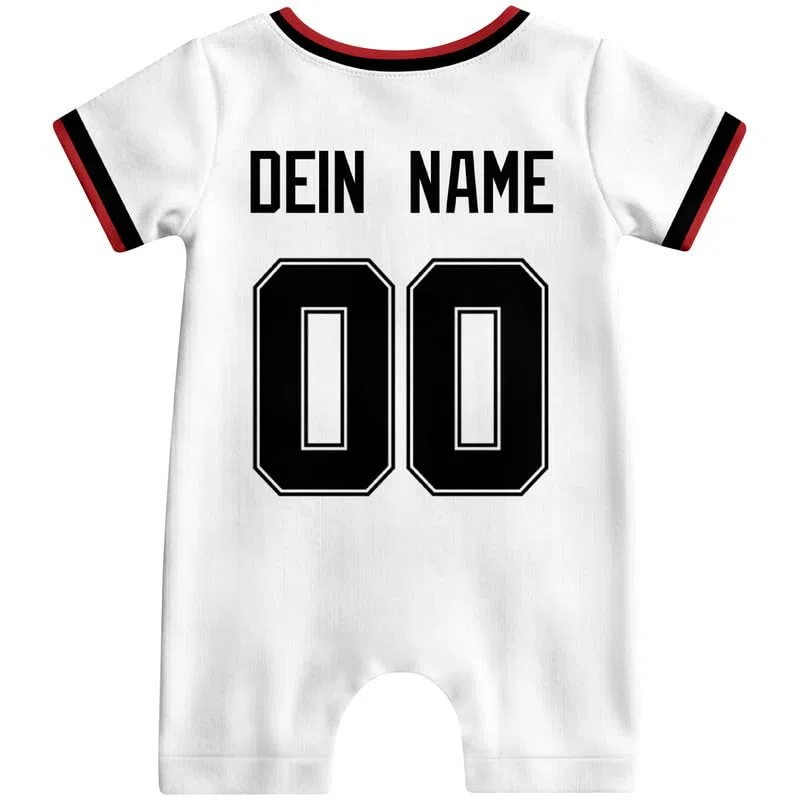 Babybody Shirt mit Personalisierbarem Namen Nummer, Personalisiertes Kurzarm Babykleidung als Geschenk für Mädchen Junge