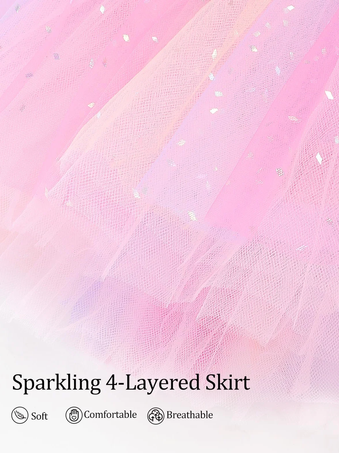 Bezioner Ballettkleid Mädchen Gedruckt Ballettkleidung Funkelnd Tanzkleid Ballettanzug Balletttrikot Kurzarm Tütü Kinder