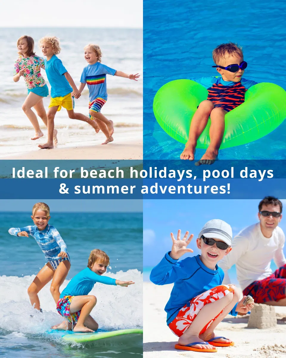 UV Shirt Jungen Kurzarm UPF 50+ Schwimmshirt Kinder für 3-11 Jahre – Schnell trocknend, Sonnenschutz