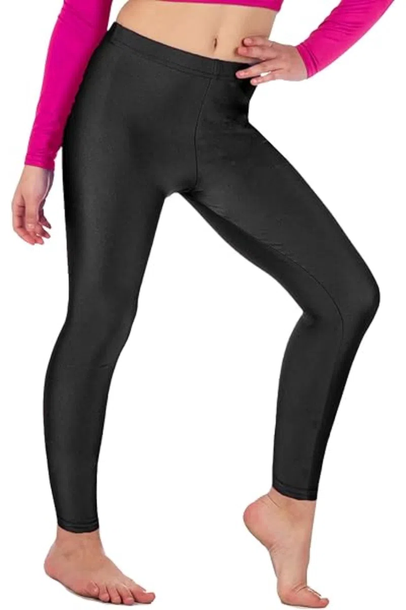 Re Tech UK - Mädchen Leggings - für Gymnastik, Tanzen & Ballett - glänzend - ohne Füße - elastisch - Neonfarben
