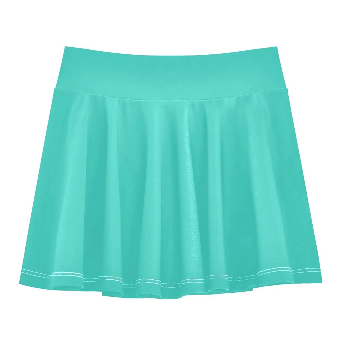 Türkisblauer athletischer Rock für Mädchen mit integrierten Shorts, Laufrock für Mädchen, Kinder, Faltenrock