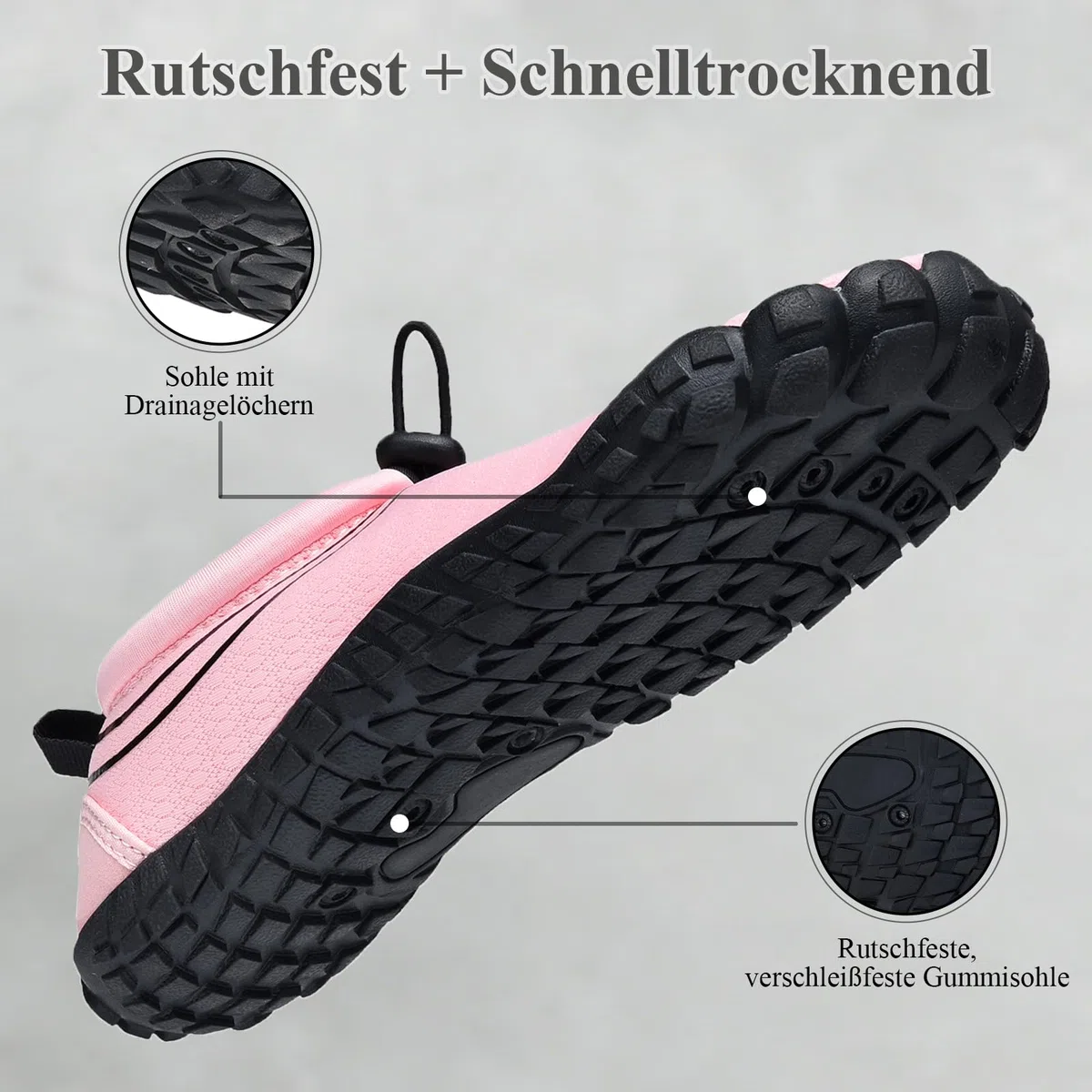 Wasserschuhe Damen Schwimmschuhe Herren Aquaschuhe Badeschuhe Barfußschuhe Schnell Trocknend Strandschuhe Atmungsaktive rutschfeste 36-46EU