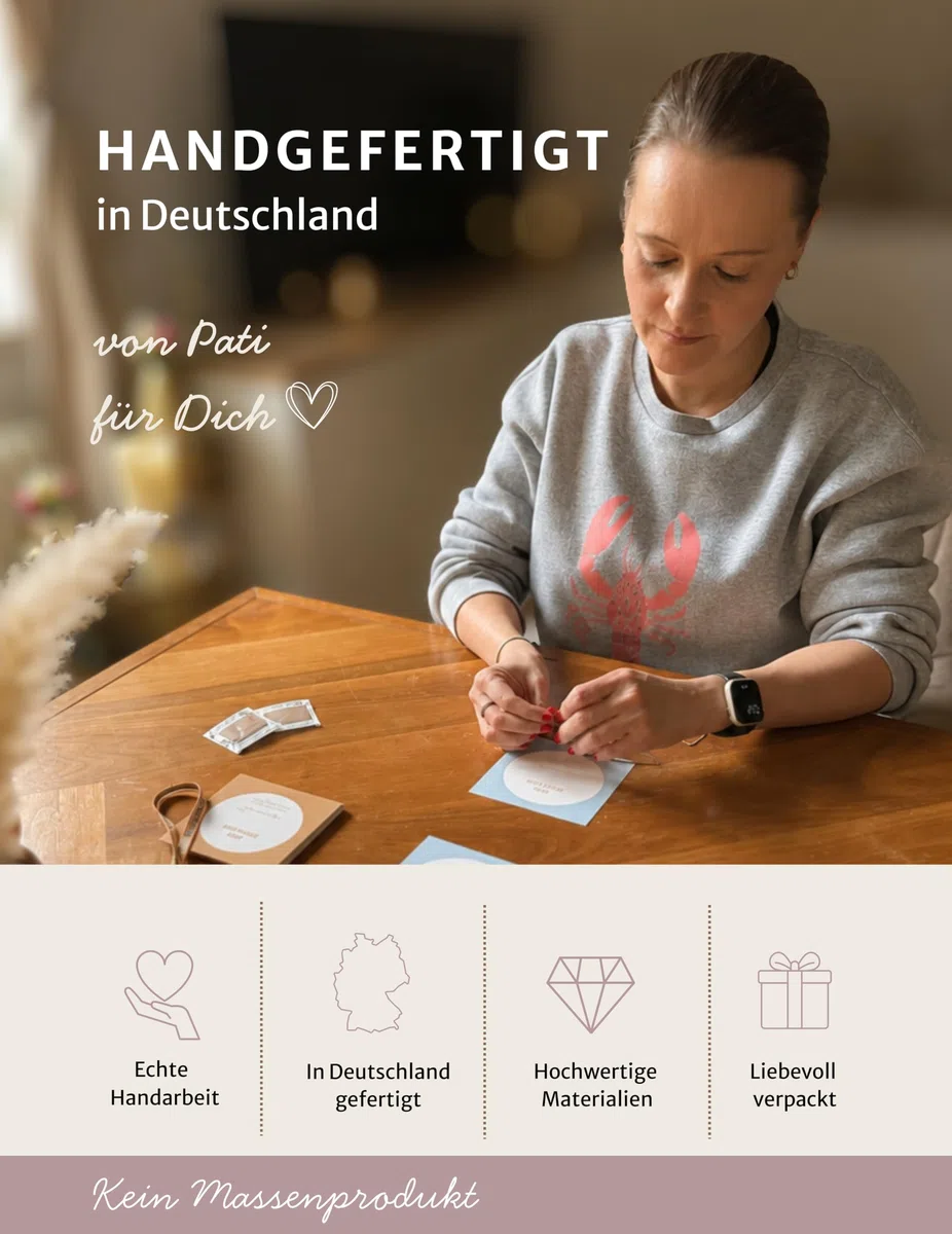 happymaker - Edelstein Armband Damen, handgefertigt in Deutschland mit Goldperlen, Geschenkkarte und Geschenkverpackung, Mutmacher Geschenk