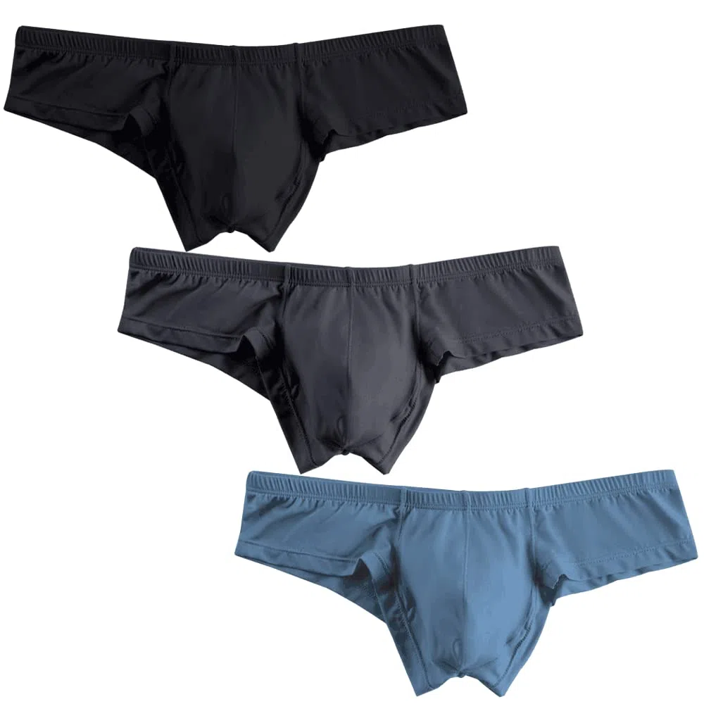 PHOLEEY Unterhosen Männer Slip Unterwäsche Herren Micro Modal Slips Niedrige Taille Weiche Atmungsaktive 3er-Pack