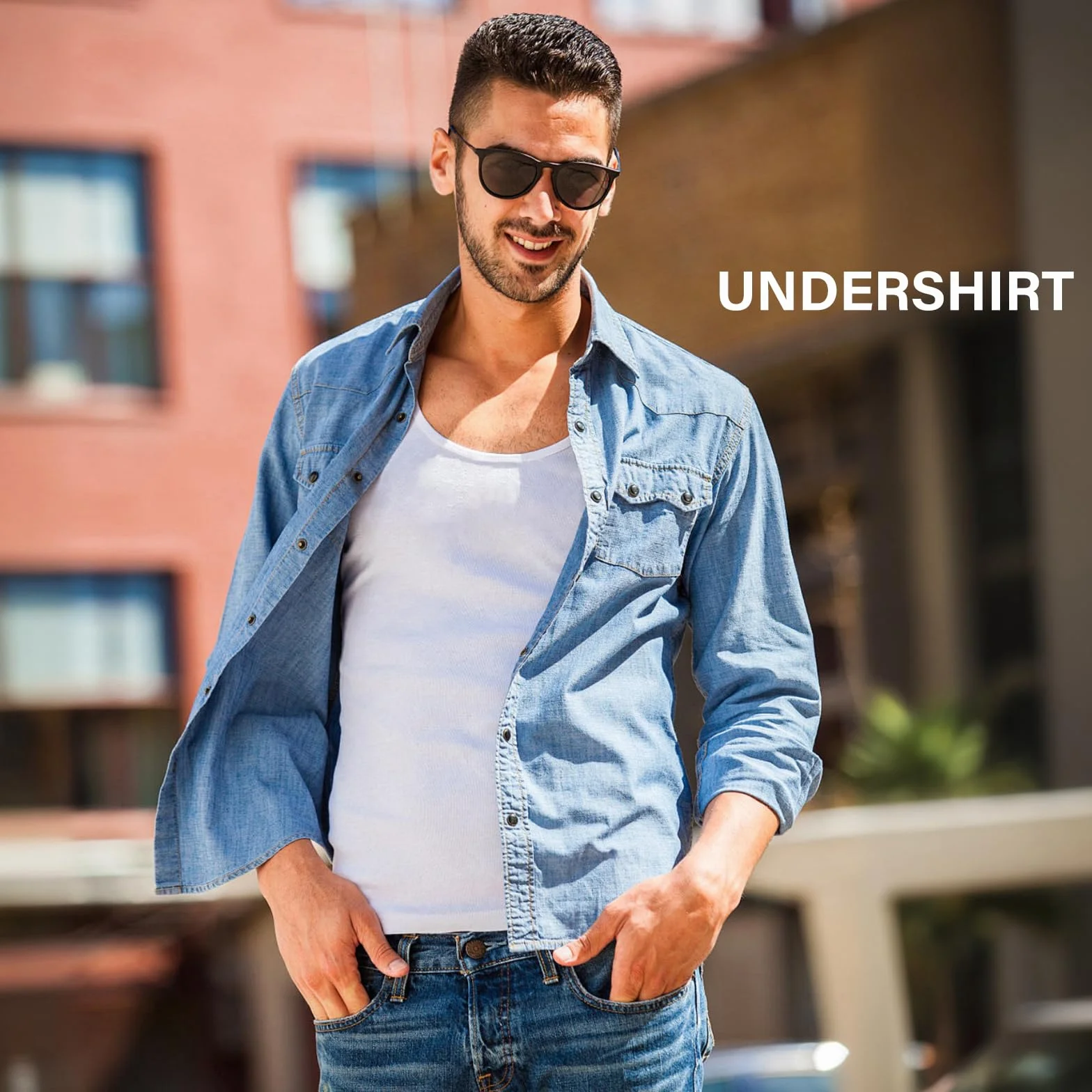Casey Kevin Unterhemd Herren 4er Pack Tank Top Männer Ärmellos Tanktop für Herren