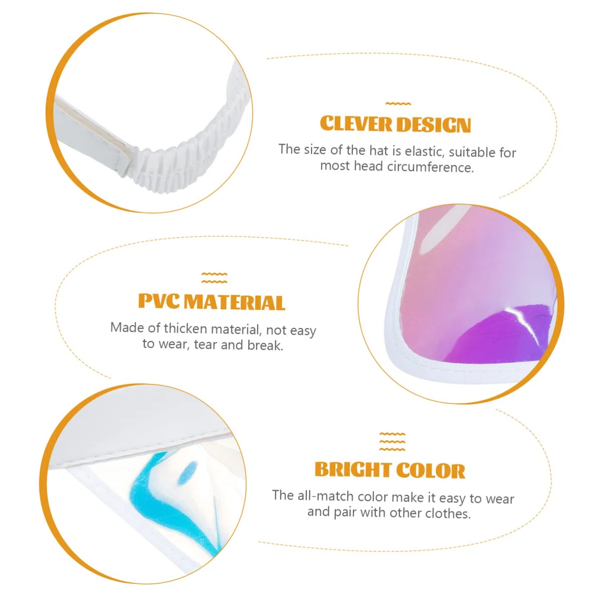FRCOLOR Sonnenblende Neon UV Sonnenhut breite Krempe Eimerhüte Mama strandloege Visor Cap sonnencap Sonnenschutz Kappe Damen Sonnenhut schirmmützen Mädchen Visier Jungen Visier PVC