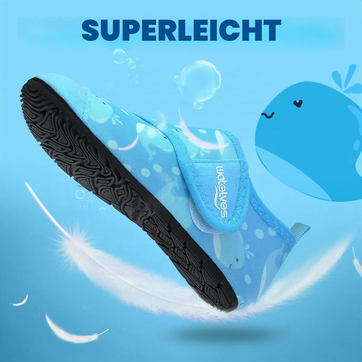 WateLves Badeschuhe Kinder Strandschuhe Schwimmschuhe Jungen Mädchen Baby Wasserschuhe Schnell Badesoken Aquaschuhe Trocknend Barfuss Schuhe