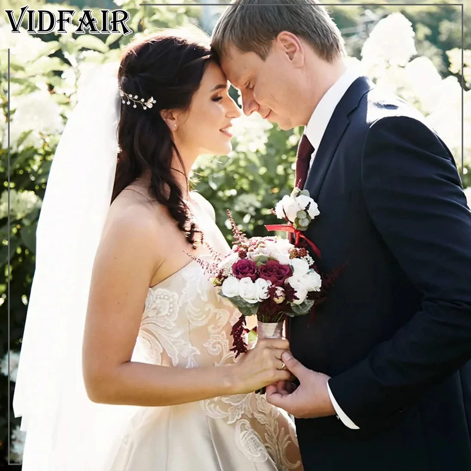 Haarschmuck Hochzeit für Bräute, Gold Blatt Perle Kristall Brautkamm Hochzeits Haarschmuck Vintage Brautschmuck Braut Haarband für Frauen und Mädchen