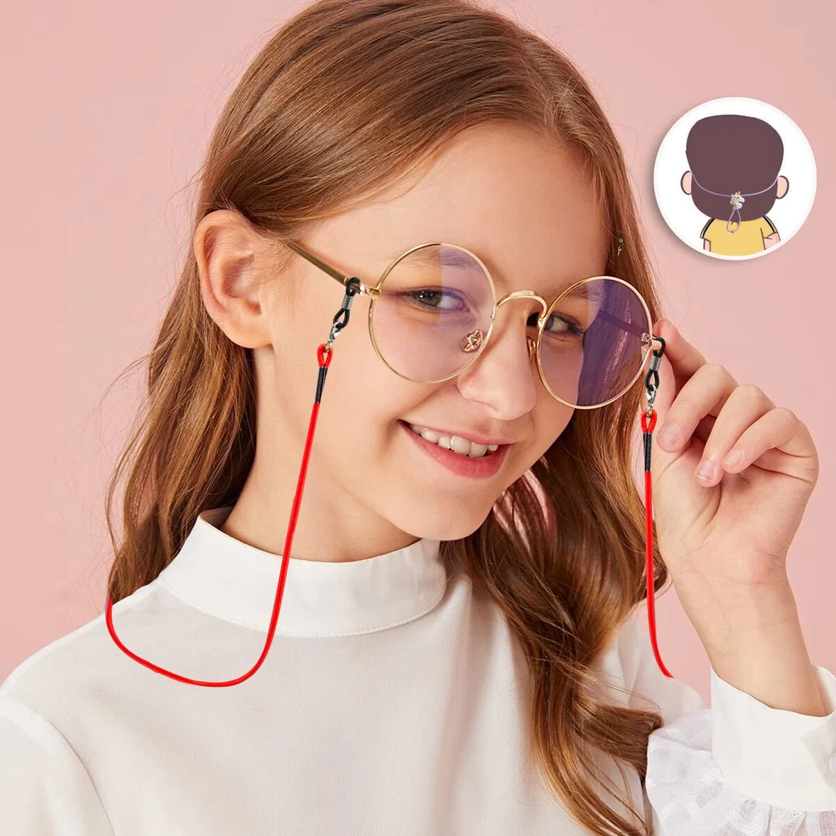 Hifot 10 Stück Kinder Brillenband, Einhorn Maskenband Verstellbar Lanyard Sonnenbrille Brillenschnur Brillenkette Brillenkordel Sport für Mädchen