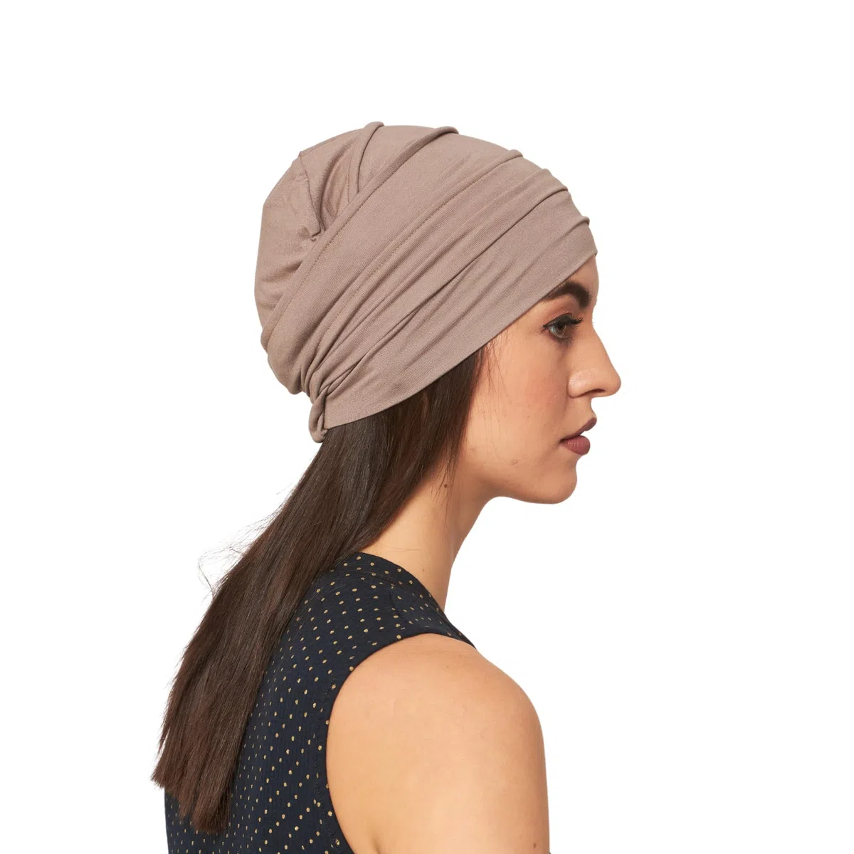 Damen Chemo Bambus Slouchy Snood Beanie Turban Kopfbedeckung Hut für Krebspatienten Haarausfall