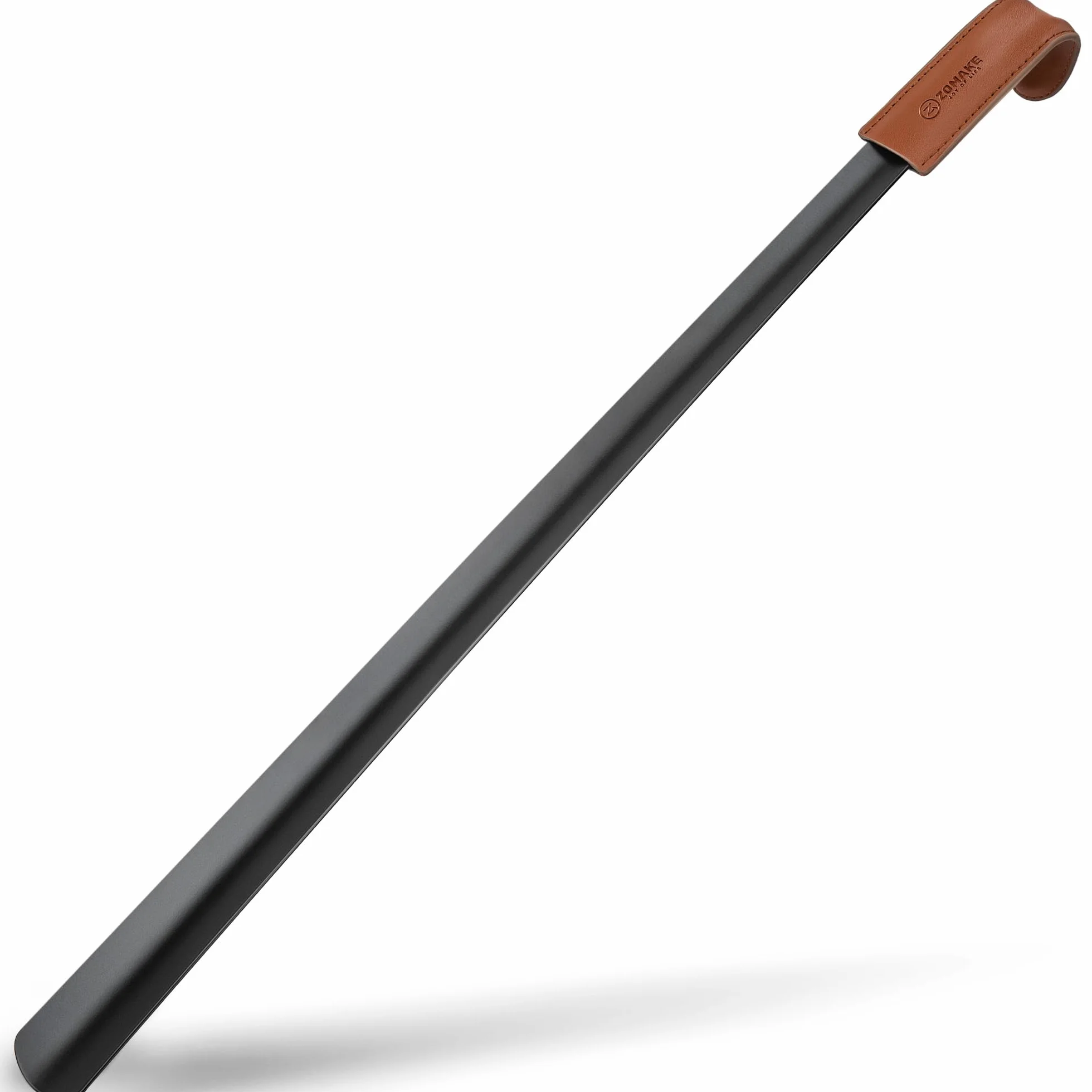 ZOMAKE Schuhlöffel Lang 72cm Schuhanzieher Langer Metall,Schulöffel Schwarz Extra Lange Stabil(1er Schwarz A)