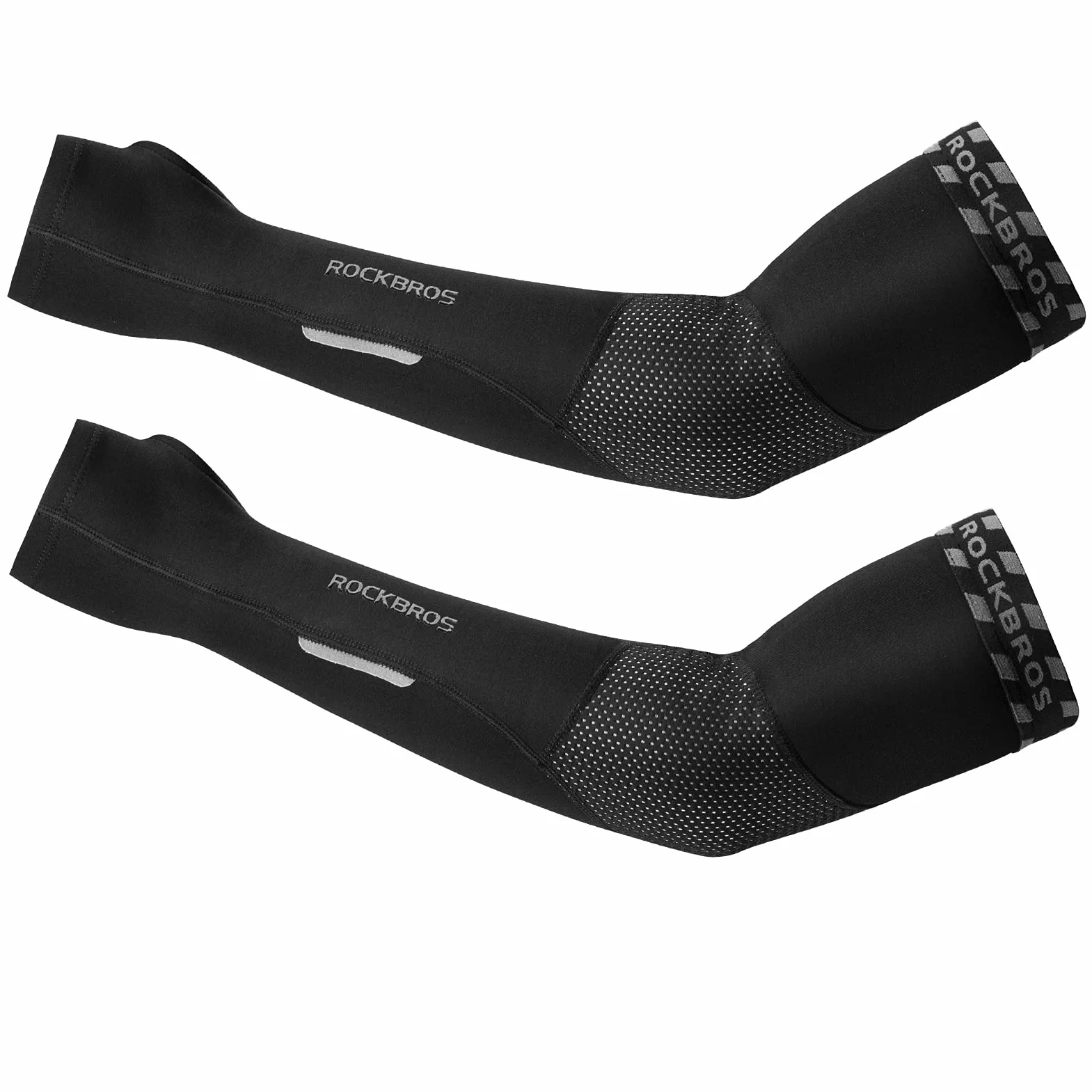 ROCKBROS Ärmlinge Unisex Arm Sleeves Rutschfest Armwärmer UV Sonnenschutz Winddicht Warm für Radsport Wandern Laufen Outdoor S-3XL
