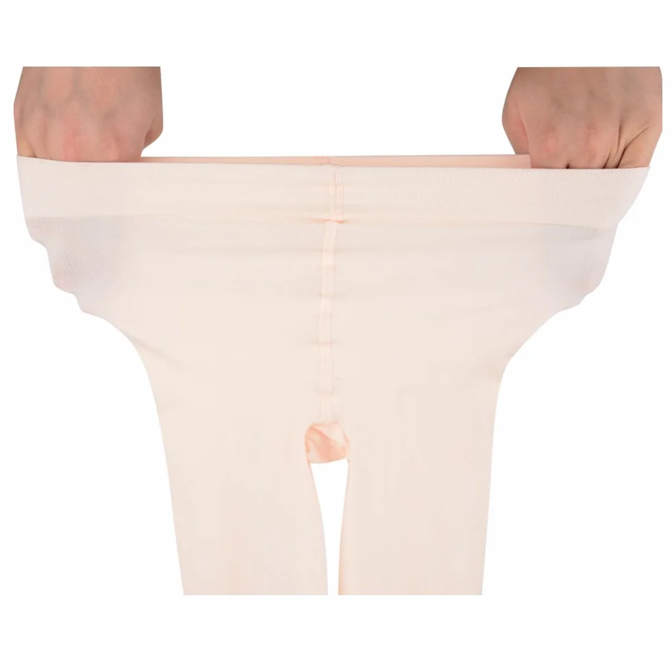Bezioner Ballett Strumpfhose 3 Paar Cabrio Tanzstrumpfhose mit Fersenloch für Kinder Mädchen und Damen Rosa L (über 140cm)