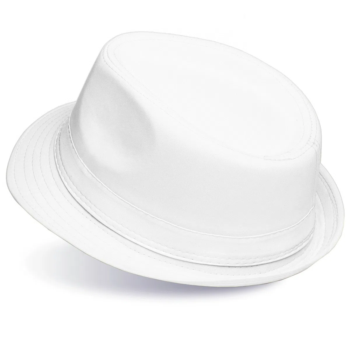Caspar HT002 Damen Baumwoll Trilby Hut, Farbe:weiss