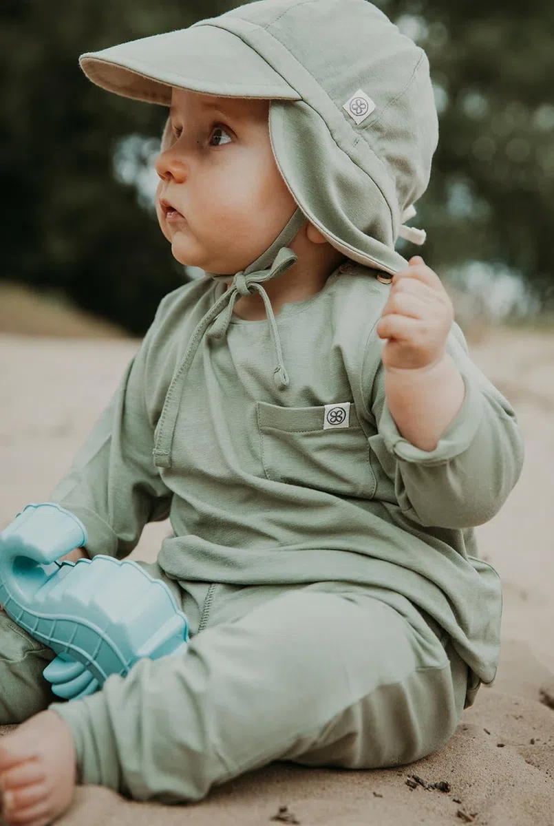Cloby Langarm-Shirt T-Shirt Long Sleeve mit UV-Schutz (UPF 50+) Baby (Gr. 6-12 Monate) - Olive