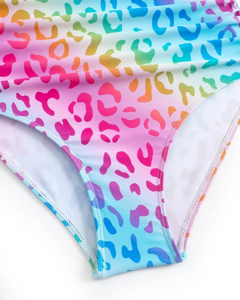 DivingBirds Badeanzug Mädchen mit Soft-Pads Kinder Einteiliger Schwimmanzug Mädchen Elastische Breitenträgern UV Badebekleidung 8-13Jahre