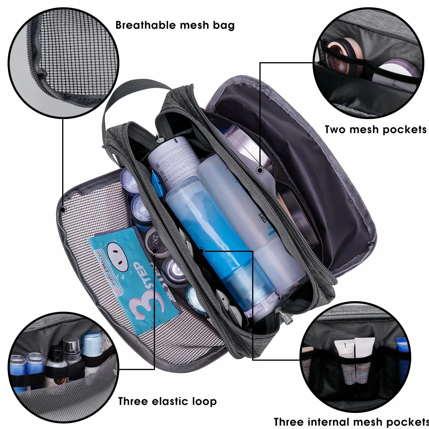WANDF Kulturbeutel Herren Reise Kulturbeutel Reisezubehör Kulturbeutel Kulturbeutel Kosmetiktasche Damen Toilettenorganizer