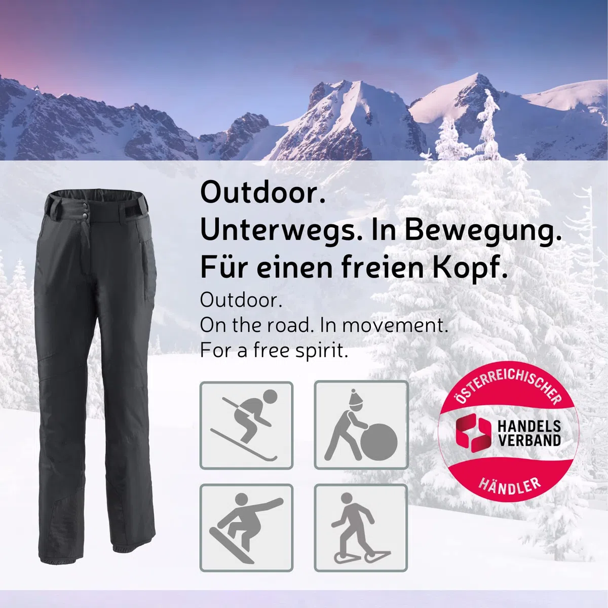 BLACK CREVICE Damen Skihose wärmeisolierend atmungsaktiv wind- & wasserdicht