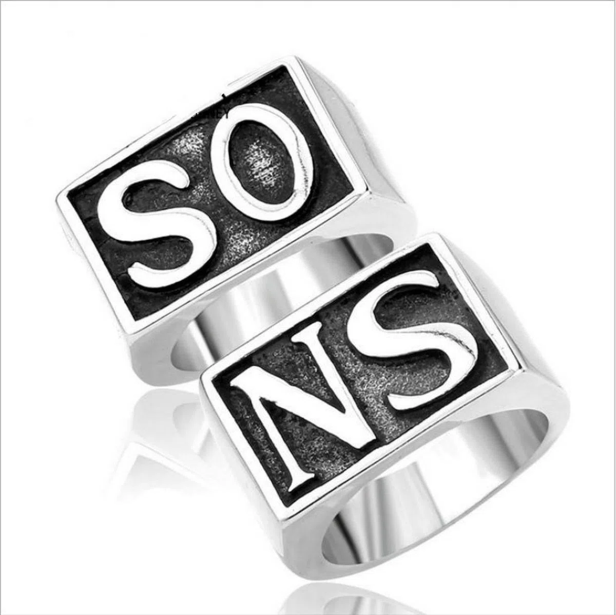 Ring 2 Stück/Set The Sons of Ringe Herren Rock Punk Cosplay Kostüm Motorrad Ring Finger