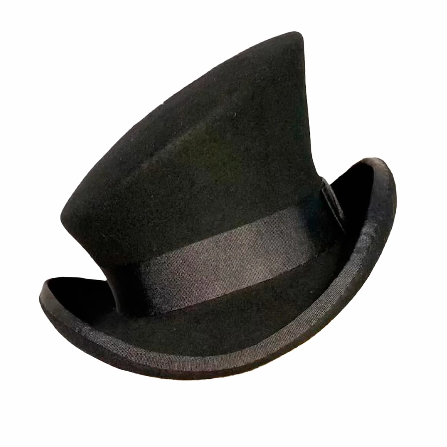 Generisch Mützen Für Große Köpfe Herren Asymmetrischer Zylinder Wollhut Damen Herren Unisex Hut Steam Punk Hut Zylinder Mode Band Dekorativer Hut Warm Ohrenschutz (Black, One Size)