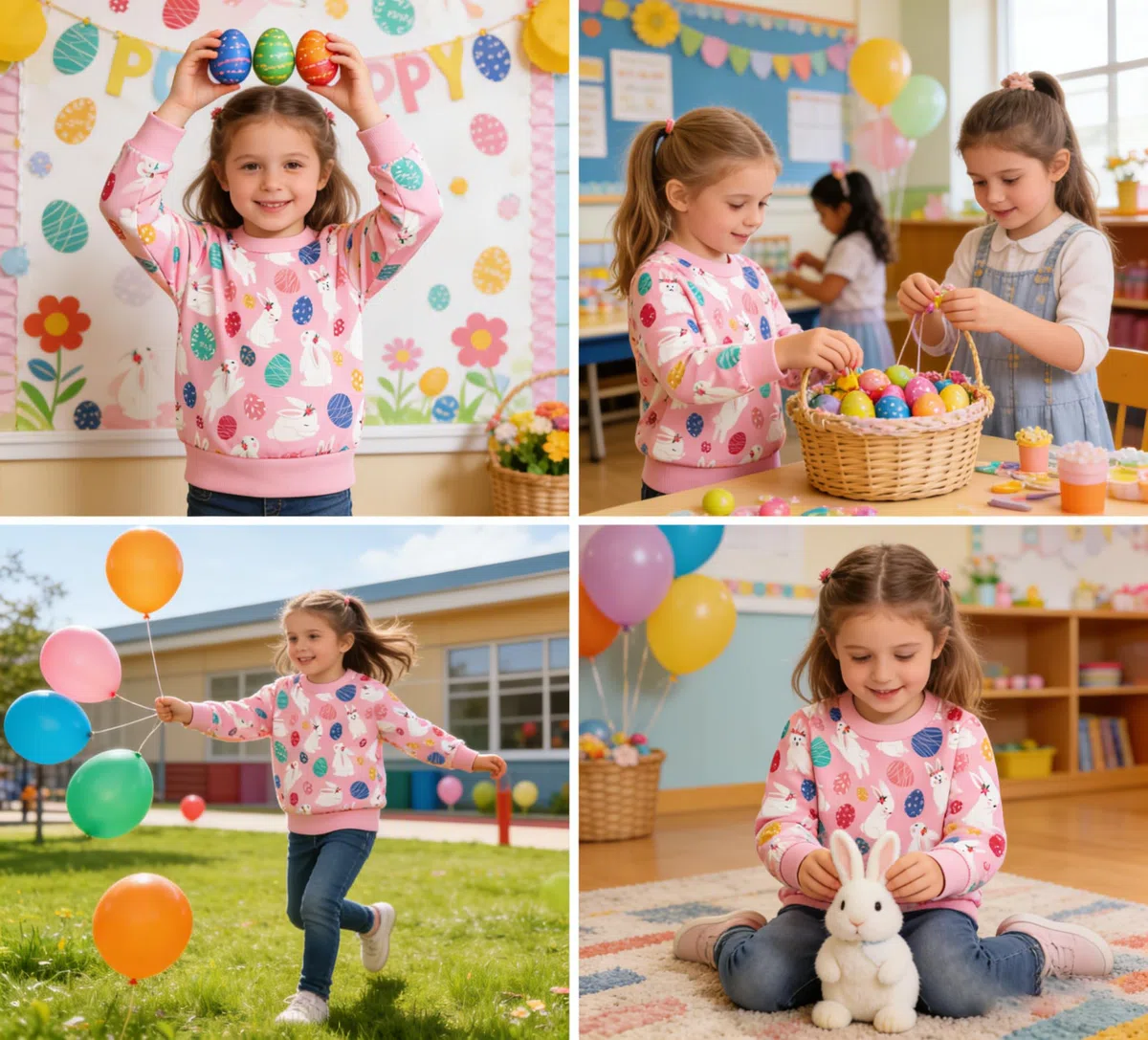 RETSUGO Kleinkind Baby Mädchen Sweatshirts Casual Pullover Rundhalsausschnitt Winter Langarm Tops Shirts Kleidung 3T-8T