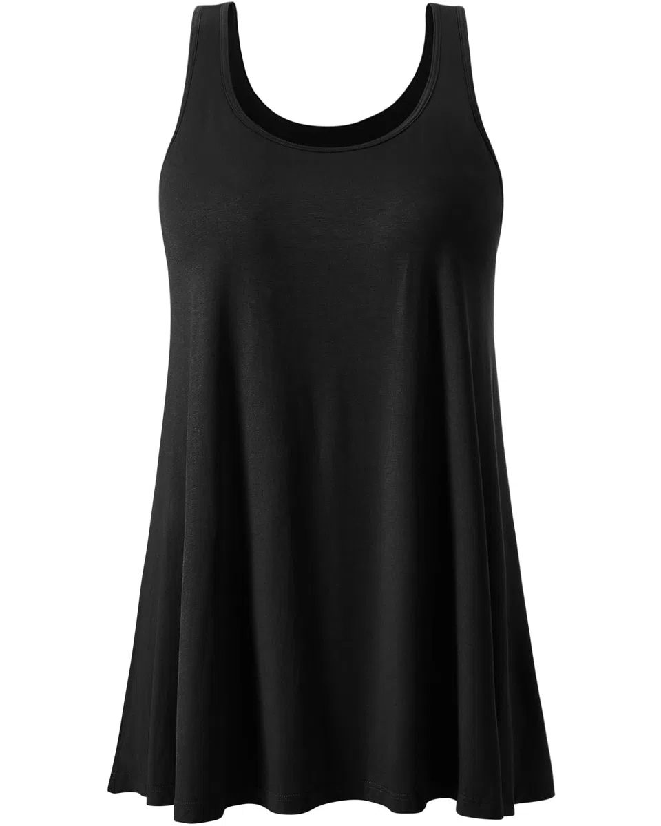 Knuffnee Damen Unterhemd Integriertem BH Tank Top Loose Fit Lockere Ärmellose Bluse Shirt S-XXXXL