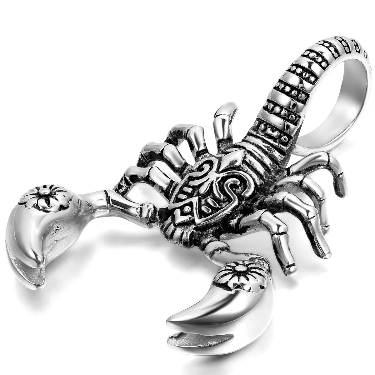 OIDEA Herren Halskette mit Skorpion Anhänger: Gold/Silber Scorpio Kette aus Edelstahl Biker Schmuck Geschenk für Männer Jungs