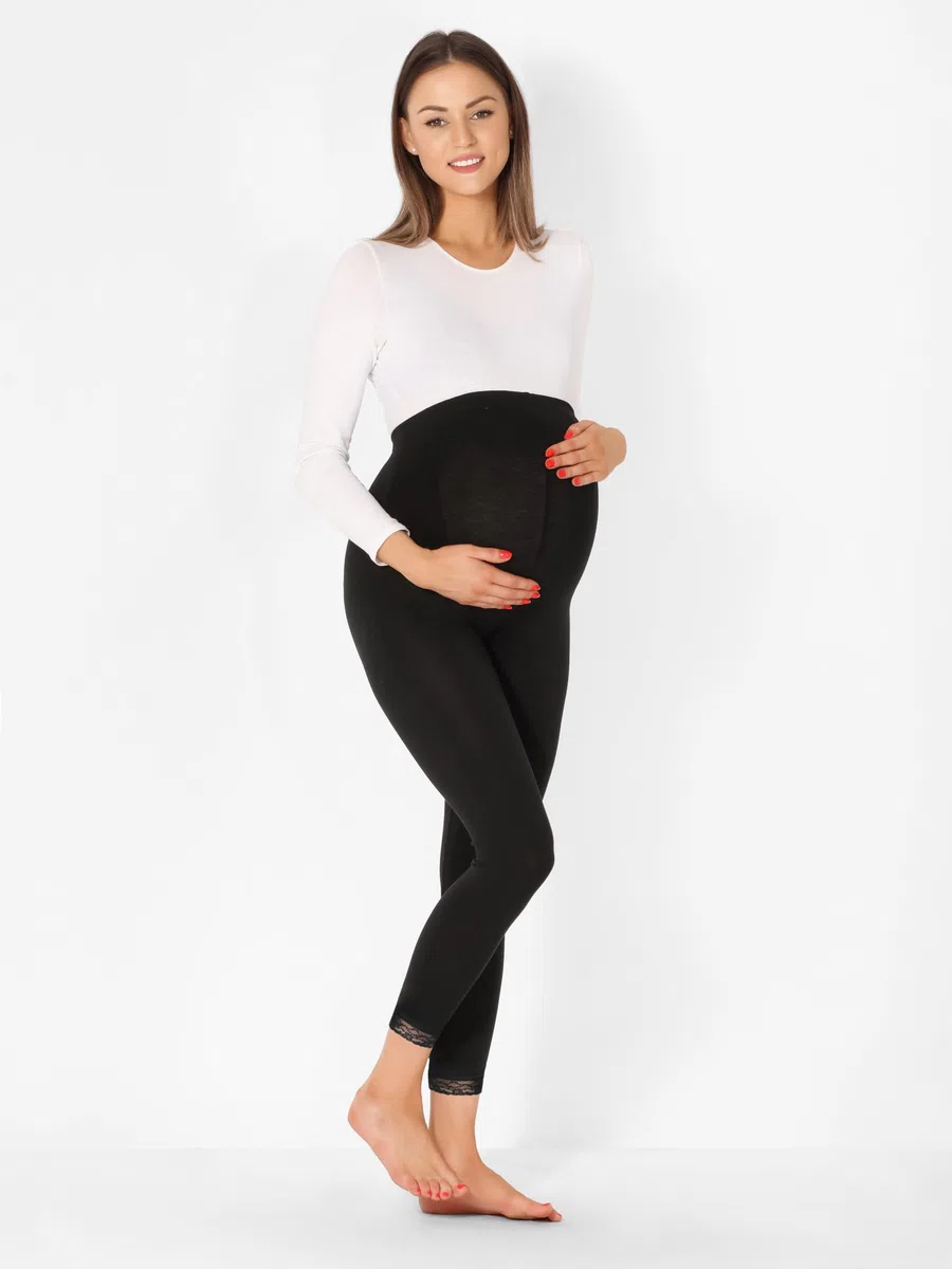 Be Mammy Damen 7/8 Umstandsleggings BE20-262