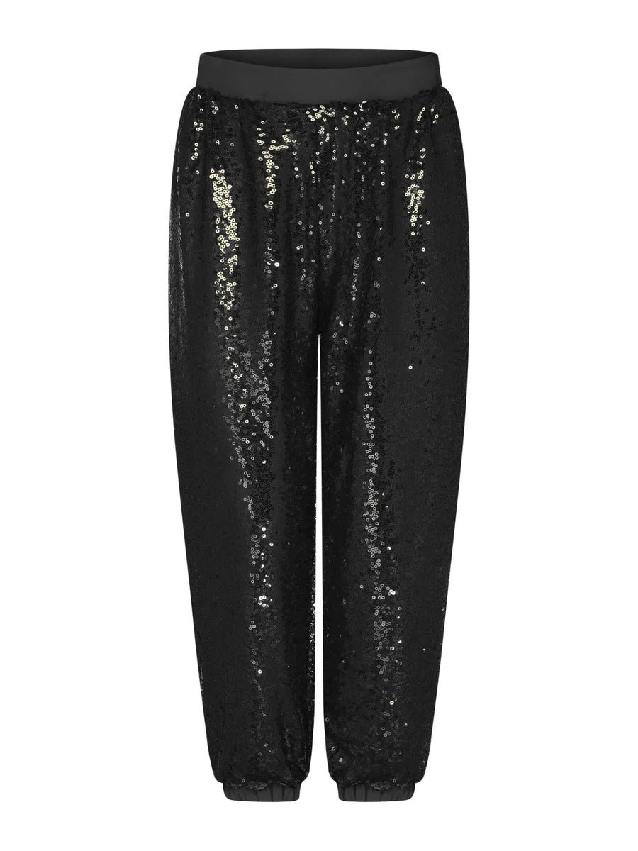 Kinder Mädchen Jungen Pailletten Tanzhose Glitzer Hip Hop Jazz Leggings Pumphose Fasching Karneval Party Tanzkleidung