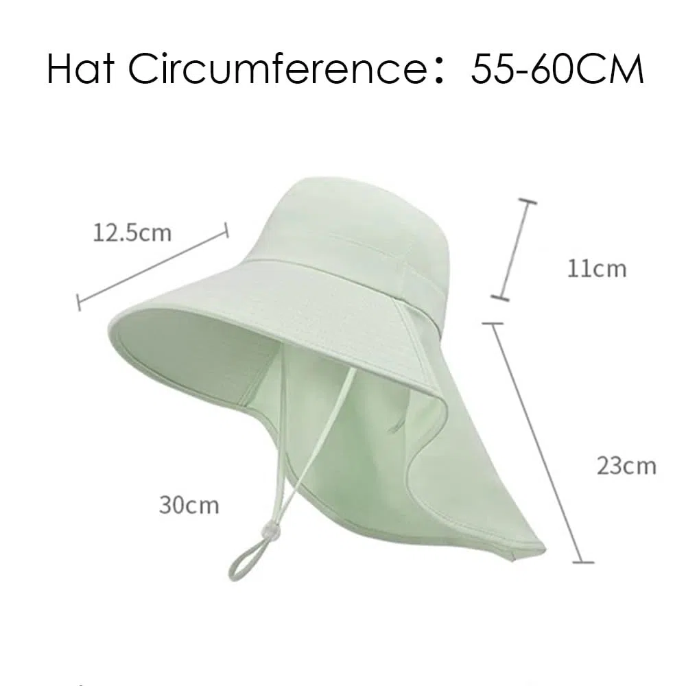 Sonnenhut Damen UV Schutz Sommerhut mit Nackenschutz Fischerhut Breiter Krempe für Frauen Gärtner Hut,Outdoor Hut,Safari Hut Wanderhut