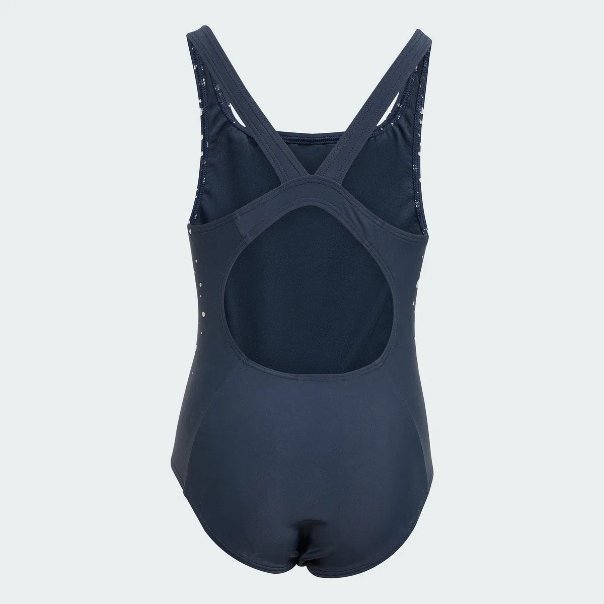 adidas Unisex Kids Badeanzug mit V-förmigem Rückendesign und Glitzer-Details für Kinder Aurora Ink 110