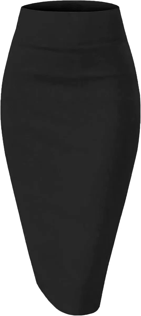 Girstunm Damen Lässiger Bleistiftrock - Schlanker Kurzer Rock im Business-Stil, Sommer Hohe Taille Stretch mit Schlitz