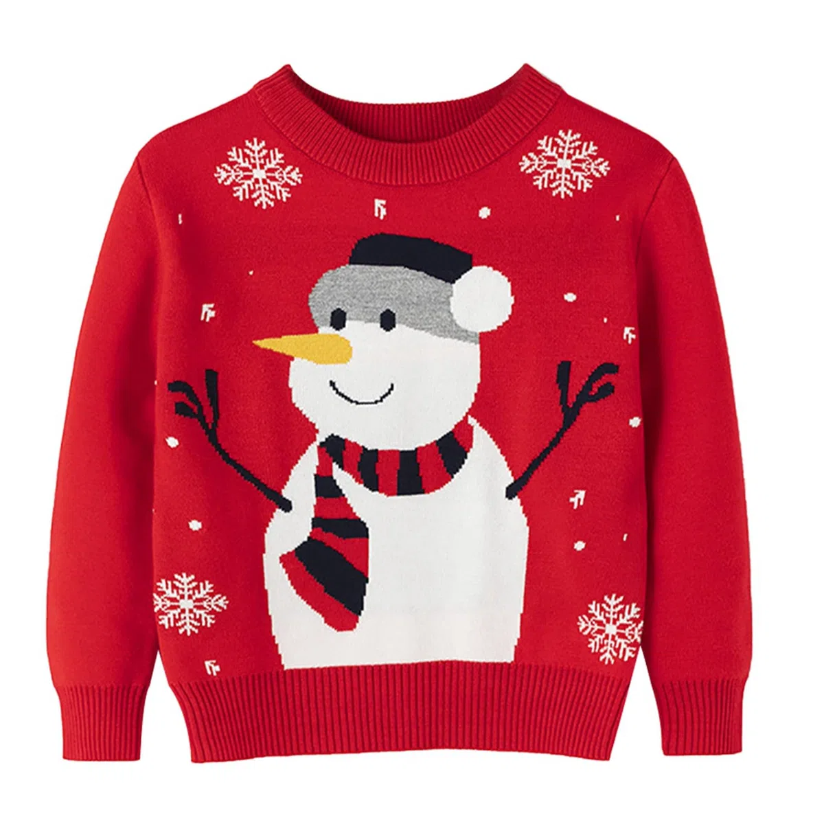 Mädchen Jungen Weihnachtspullover Kinder Langarm Gestrickt Sweater Pullis Strickpullover Kleinkind Herbst Winter Baumwolle Strickjacken