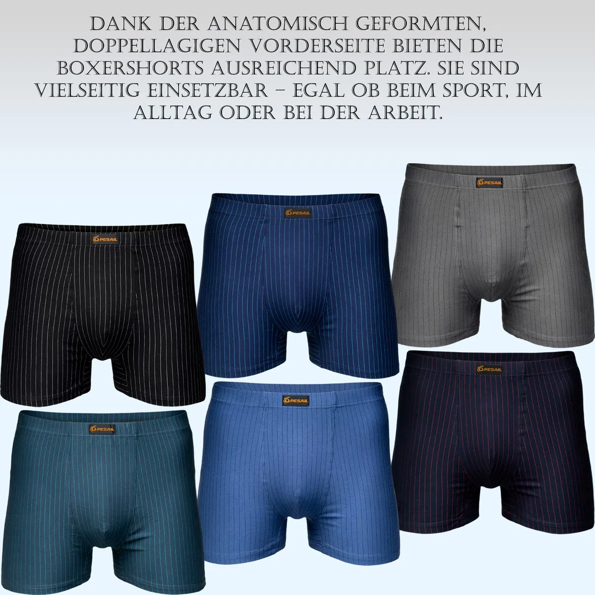 Herren Boxershorts aus Baumwolle, 4er Pack I 8er Pack, Größen M-10XL, Bequeme Unterhose, enganliegende Retroshorts ohne kratzenden Zettel