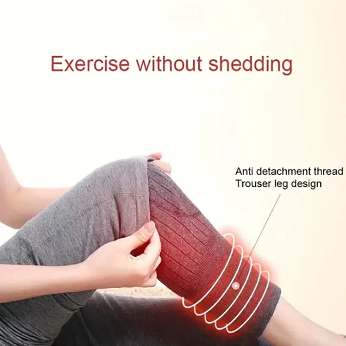 Kaschmir-Beinwärmer, winterwarm gestrickt über kniehoher Beinwärmer, warme Thermo-Knie-Kompressionsmanschette für Männer und Frauen