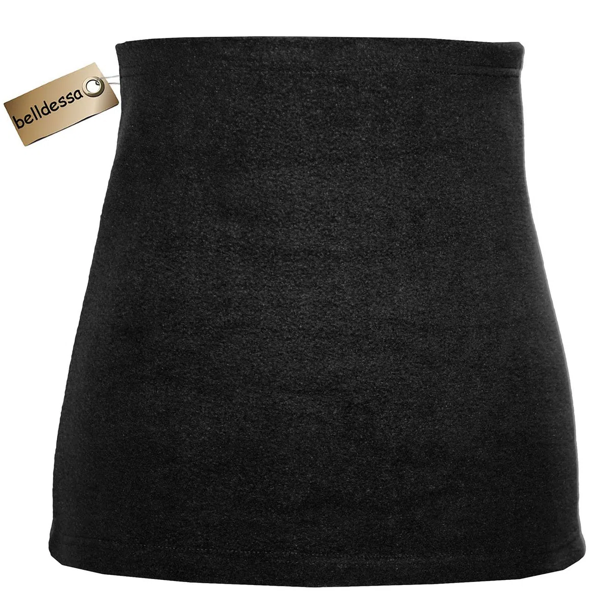 alles-meine.de GmbH Nierenwärmer- Uni schwarz - Bauchwärmer/aus warmen__ Fleece - Frottee___ Nierengurt Leibwärmer Männer Frau Kinder Sport Baby Gr. Größe Gr. XXXL