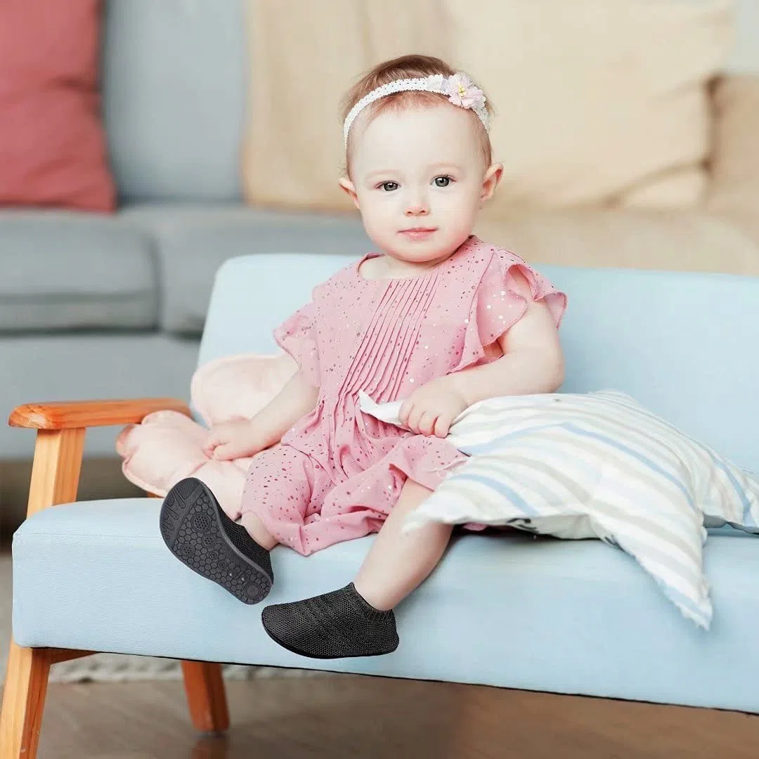 Sosenfer Hausschuhe Kinder Junge und Mädchen, Barfuß Kinderhausschuhe, Rutschfeste & Atmungsaktiv Unisex turnschläppchen