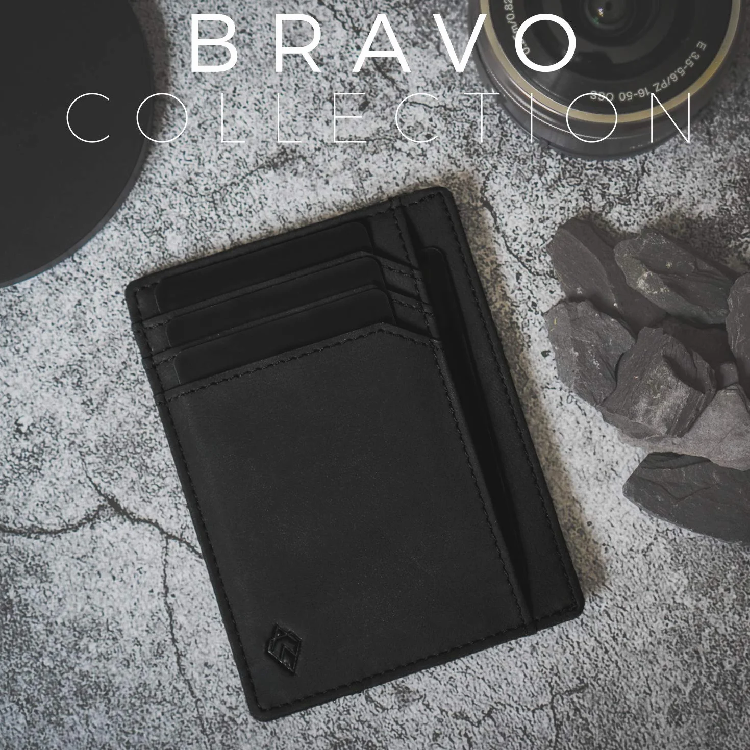 AKIELO RFID-blockerande Kreditkorthållare Och Presentlåda – Ultra Slim Plånbok för Män – Minimalistisk Kortplånbok (Bravo Kollektion)