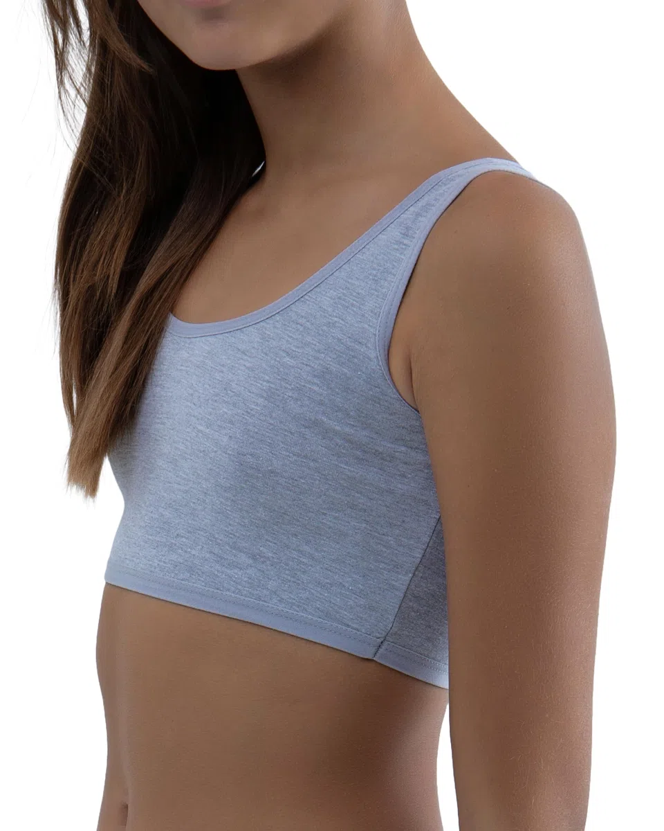 MOR 6er-Pack Mädchen Bustiers/Tops – Bequeme Baumwoll-BHS ohne Bügel – Teenager Unterwäsche – Basic Farben – 9–15 Jahre