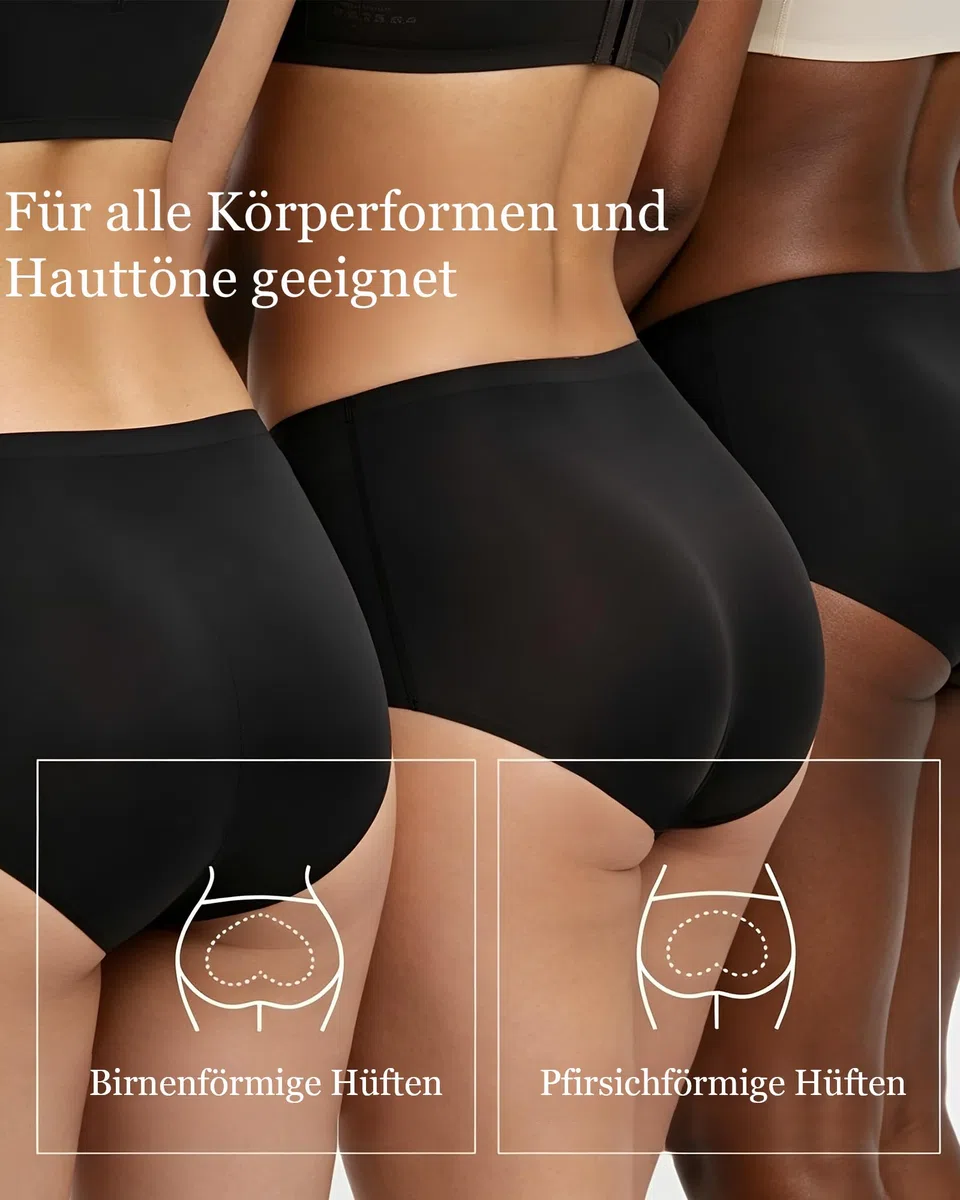 ALL OF ME Seamless Slips Damen Hohe Taille Bequeme Nahtlose Unterwäsche Frauen Atmungsaktive No Show Panties Mehrpack 5 S-XXL