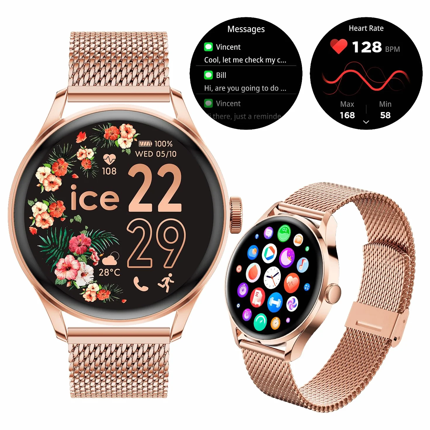 Ice-Watch Ice smart 2.0 Runde verbundene Uhr 1,20 inches